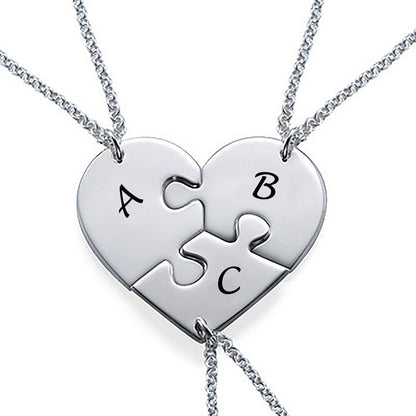 WEPRINTMENecklaceCustom Letter Puzzle Three Necklaces