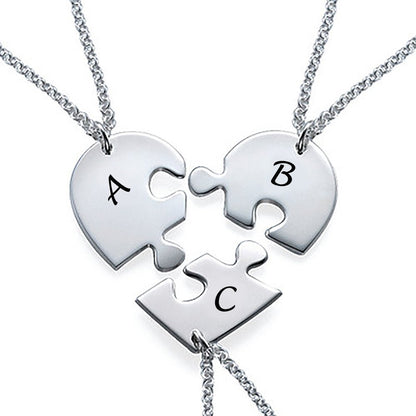 WEPRINTMENecklaceCustom Letter Puzzle Three Necklaces