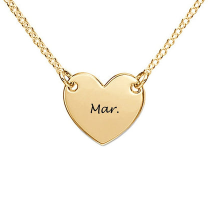 WEPRINTMENecklaceCustom Name Heart - shaped Necklace