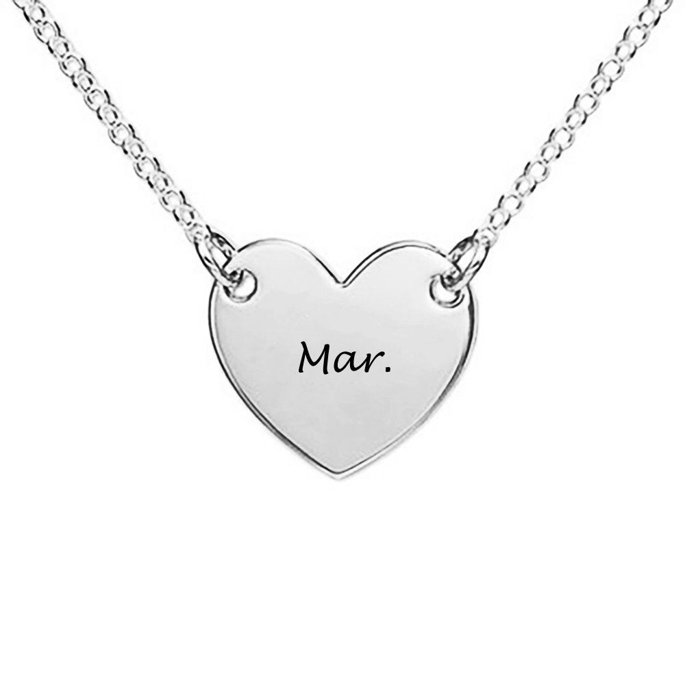 WEPRINTMENecklaceCustom Name Heart - shaped Necklace