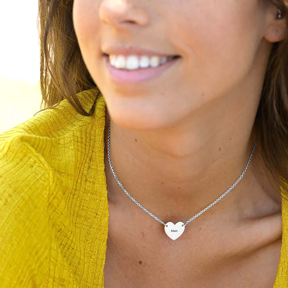 WEPRINTMENecklaceCustom Name Heart - shaped Necklace