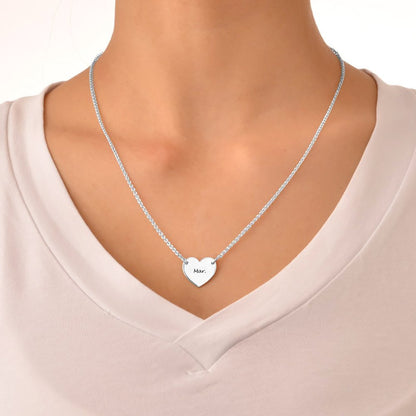 WEPRINTMENecklaceCustom Name Heart - shaped Necklace