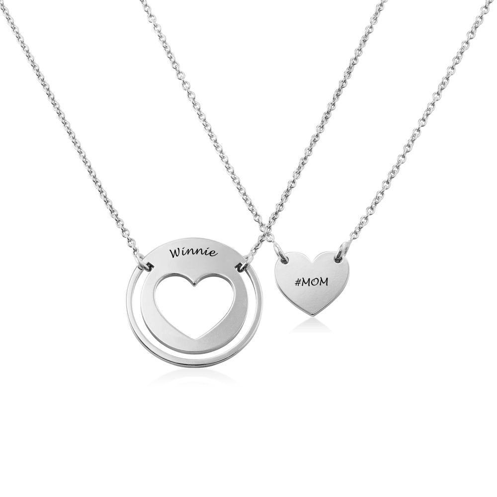 WEPRINTMENecklaceCustom Names Heart Shaped Couple Necklace