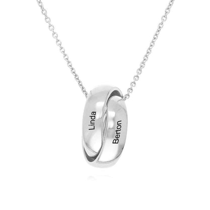 WEPRINTMENecklaceCustom Names Two Rings Necklace