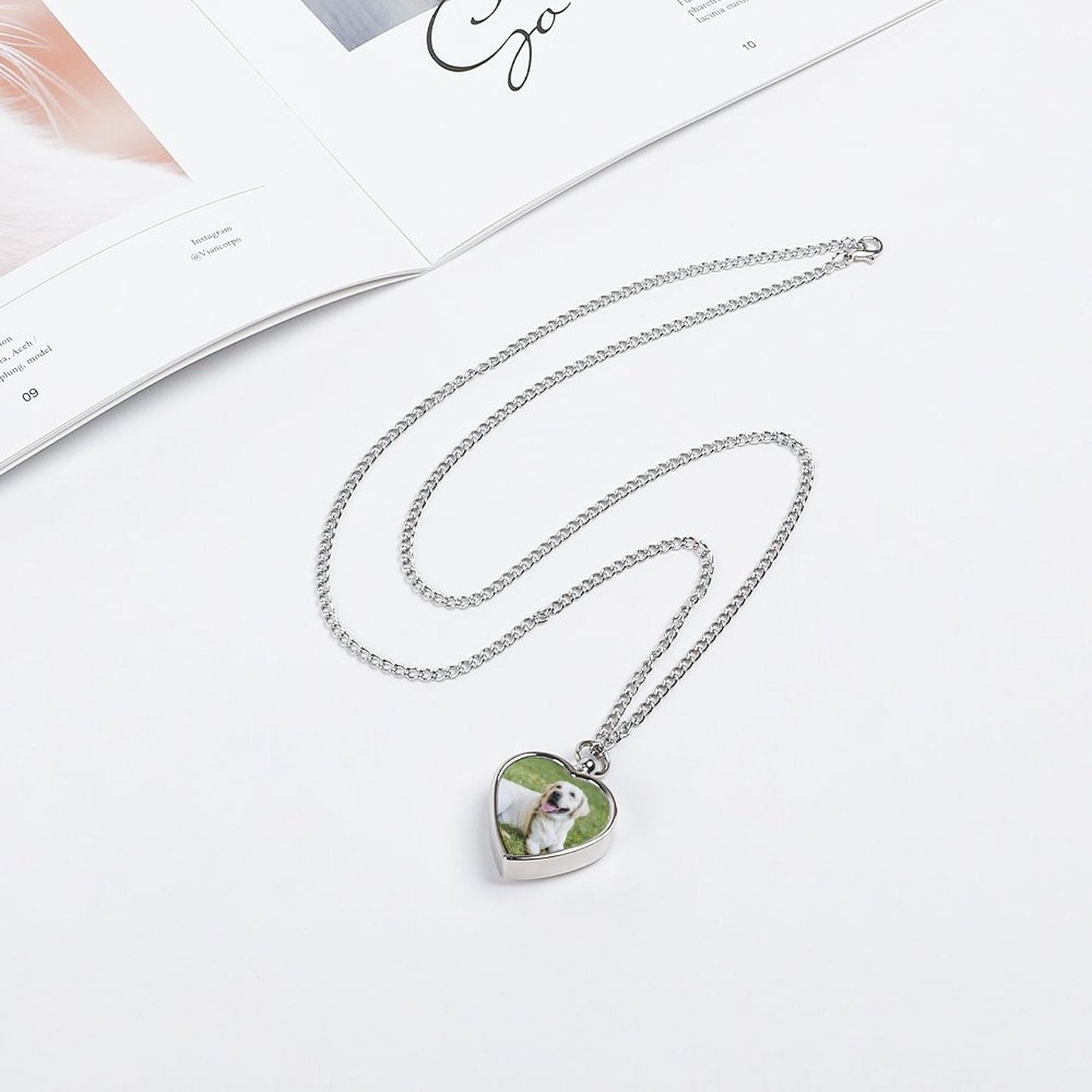 WEPRINTMENecklaceCustom Photo Pet Cremation Ashes Necklace