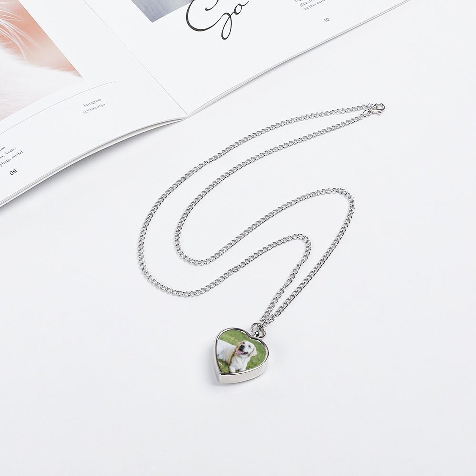 WEPRINTMENecklaceCustom Photo Pet Cremation Ashes Necklace