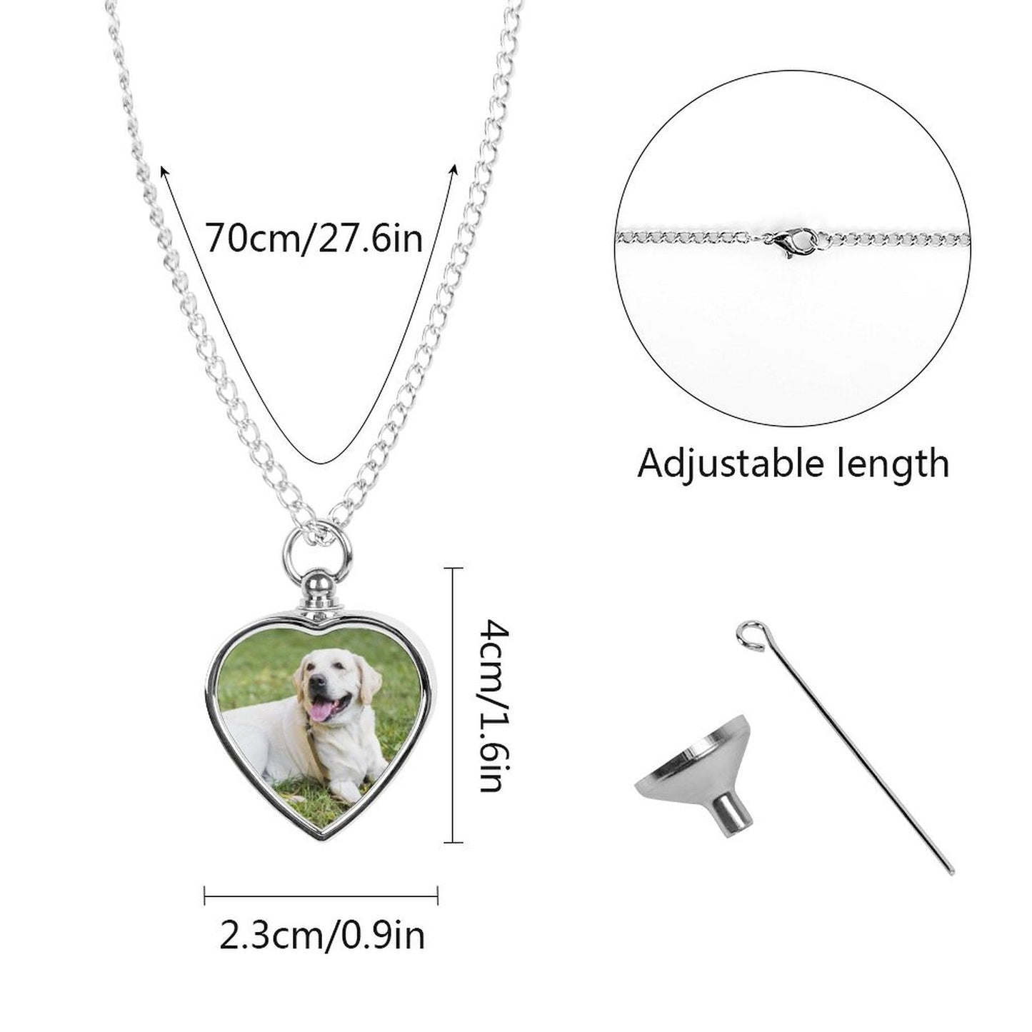 WEPRINTMENecklaceCustom Photo Pet Cremation Ashes Necklace