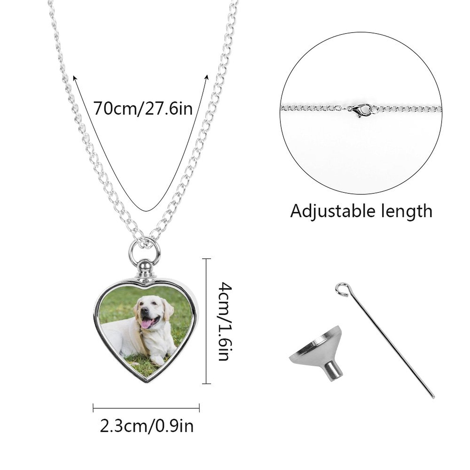 WEPRINTMENecklaceCustom Photo Pet Cremation Ashes Necklace