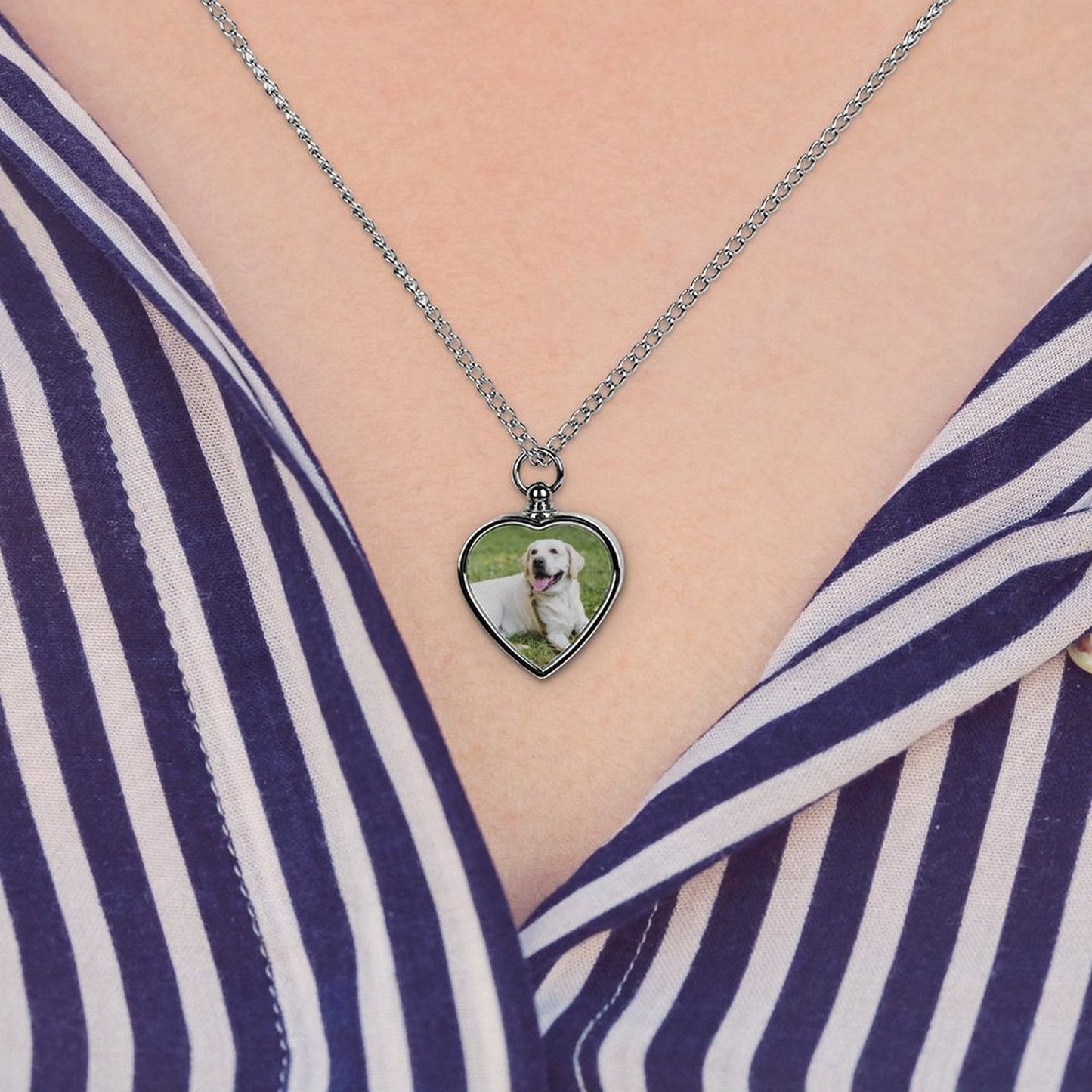 WEPRINTMENecklaceCustom Photo Pet Cremation Ashes Necklace