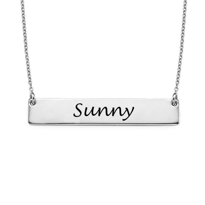 WEPRINTMENecklaceCustom Text Bar Necklace