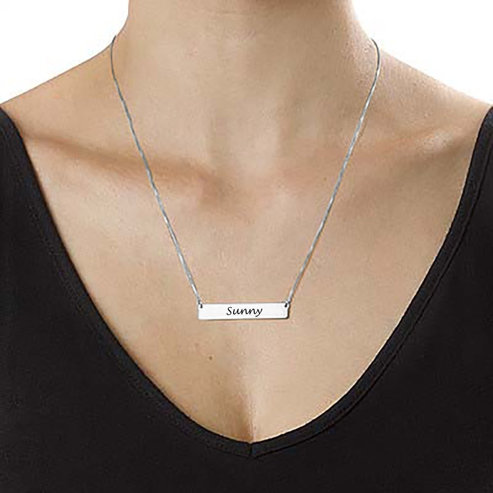 WEPRINTMENecklaceCustom Text Bar Necklace