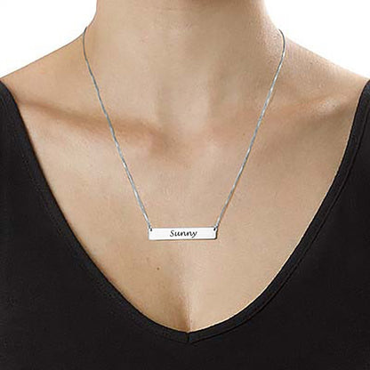 WEPRINTMENecklaceCustom Text Bar Necklace