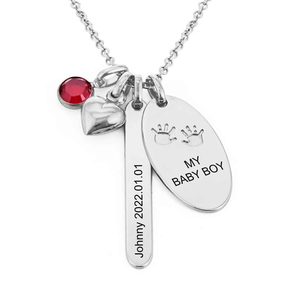 WEPRINTMENecklaceCustom Text Commemorative Necklace