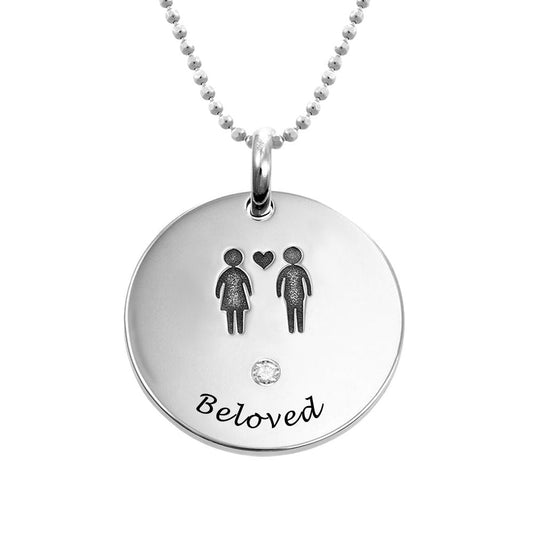 WEPRINTMENecklaceCustom Text Couples Necklace