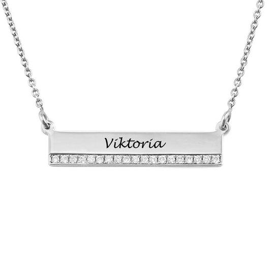 WEPRINTMENecklaceCustom Text Diamond Necklace