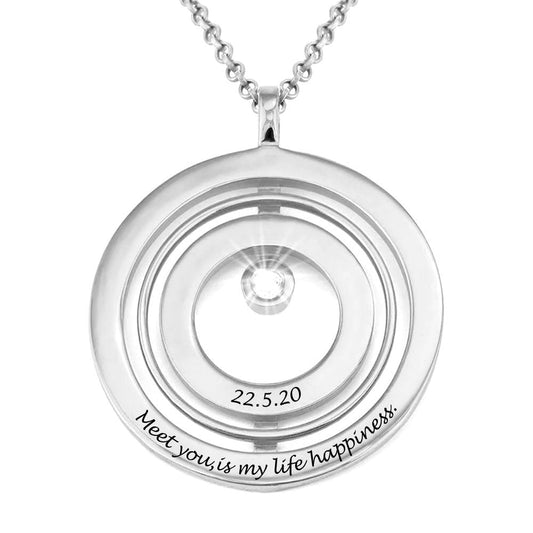 WEPRINTMENecklaceCustom Text Diamond Ring Necklace
