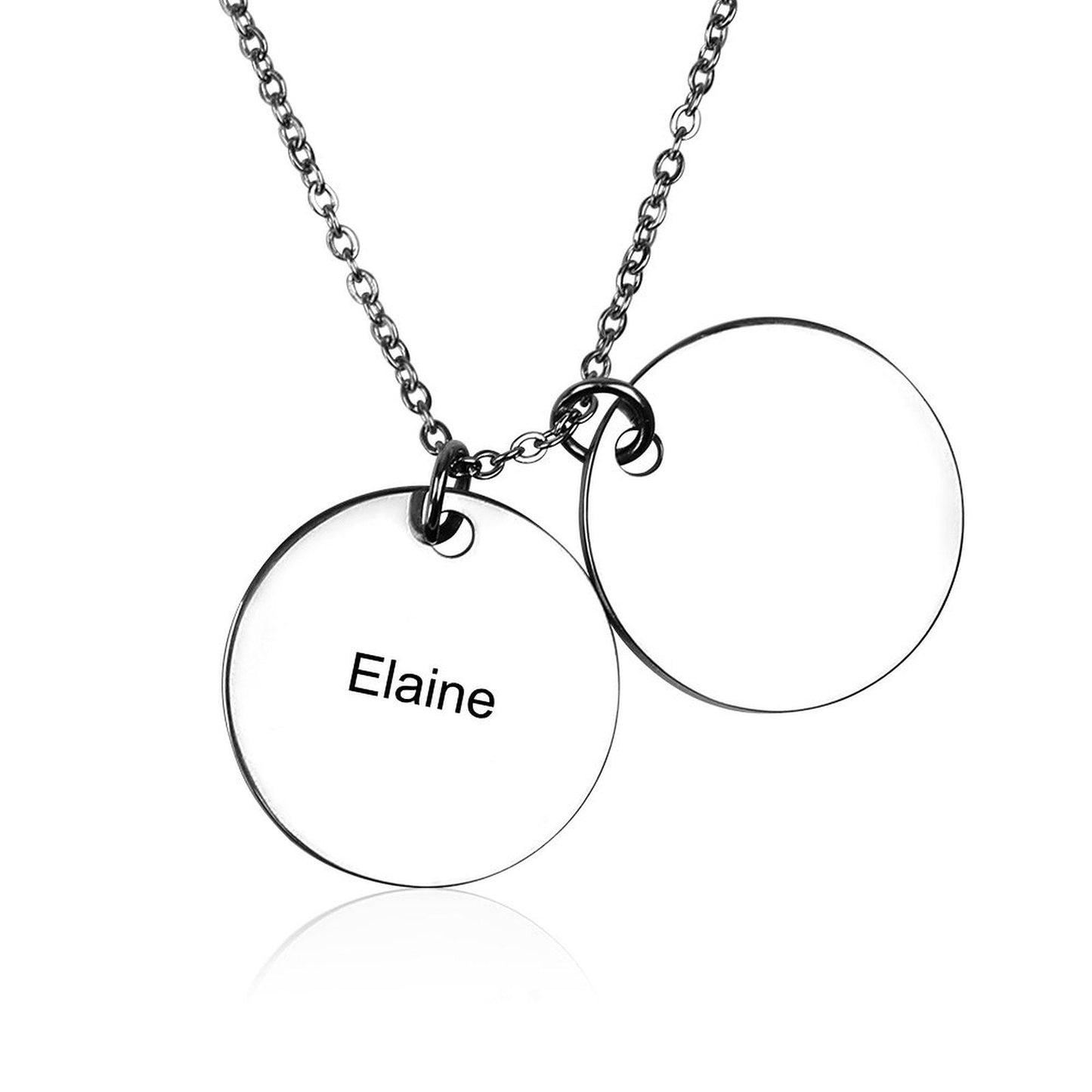 WePrintMeNecklaceCustom Text Double Disc Necklace