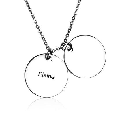 WePrintMeNecklaceCustom Text Double Disc Necklace