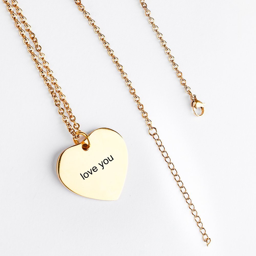 WEPRINTMENecklaceCustom Text Heart - shaped Necklace