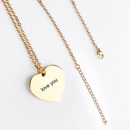 WEPRINTMENecklaceCustom Text Heart - shaped Necklace