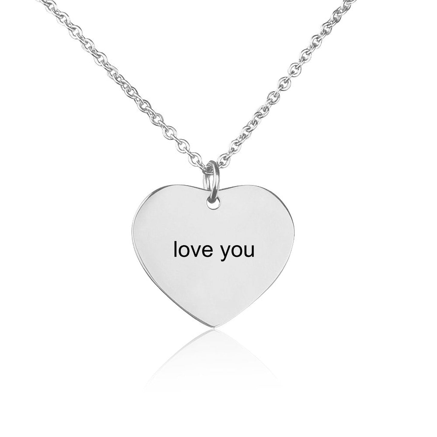 WEPRINTMENecklaceCustom Text Heart - shaped Necklace