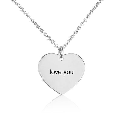WEPRINTMENecklaceCustom Text Heart - shaped Necklace