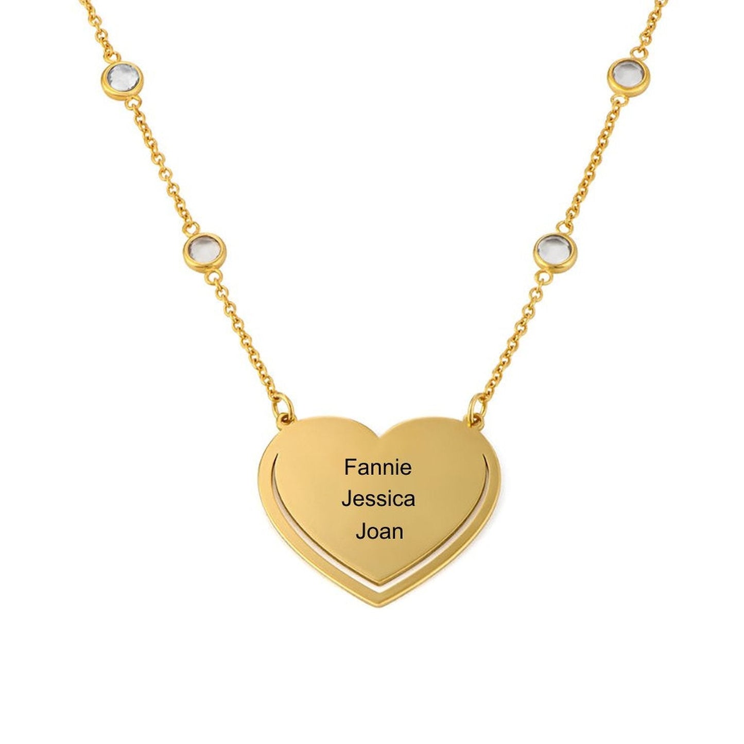WEPRINTMENecklaceCustom Text Heart - shaped Necklace