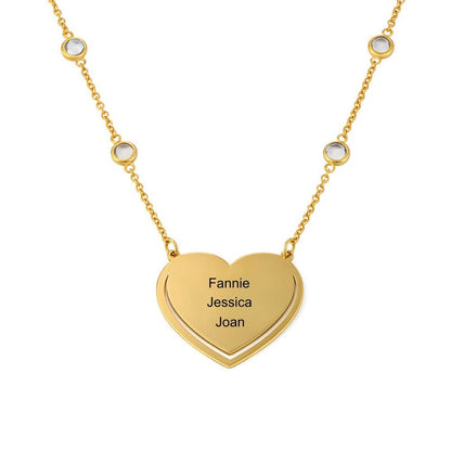 WEPRINTMENecklaceCustom Text Heart - shaped Necklace