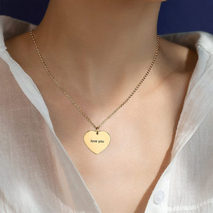 WEPRINTMENecklaceCustom Text Heart - shaped Necklace