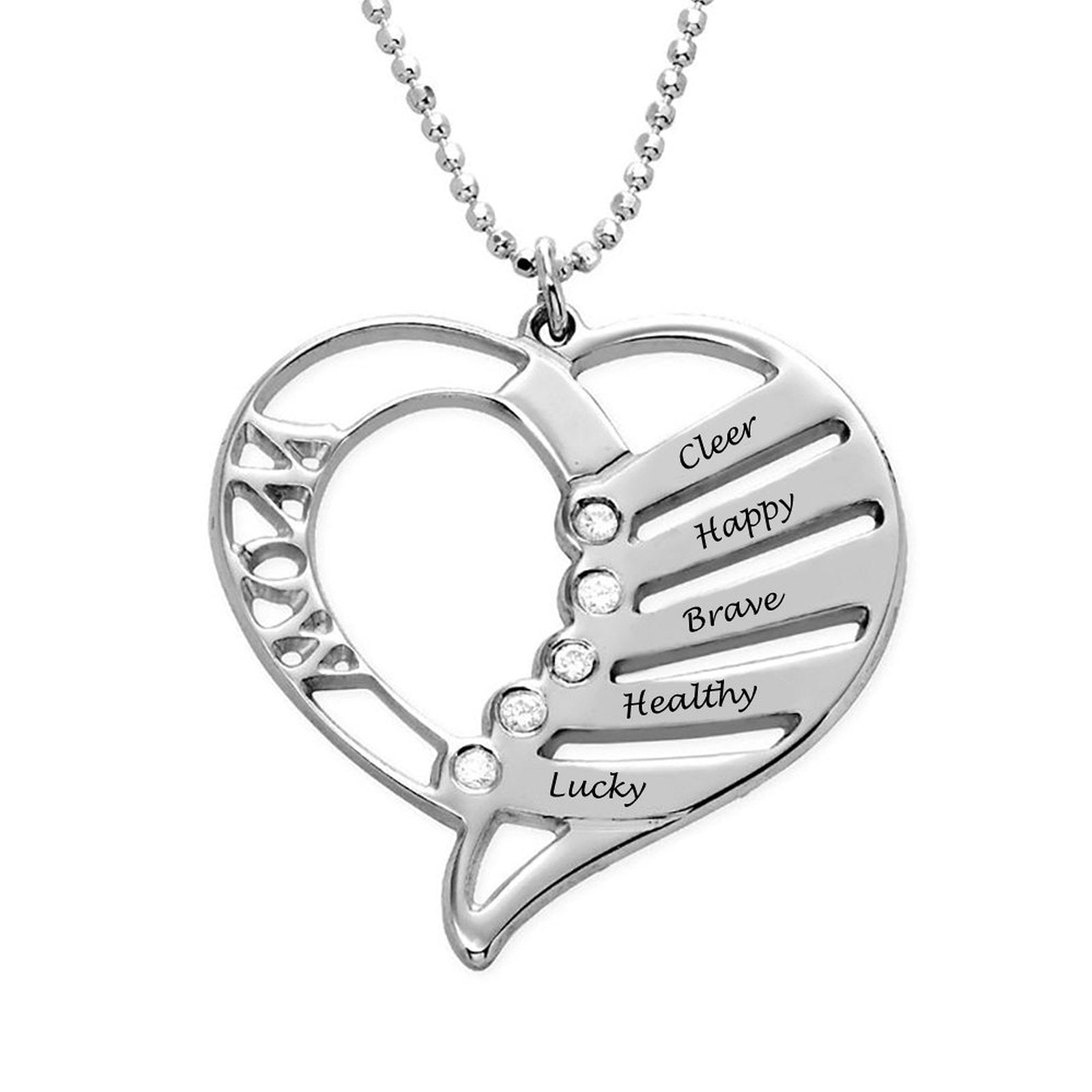 WEPRINTMENecklaceCustom Text Heart - shaped Necklace
