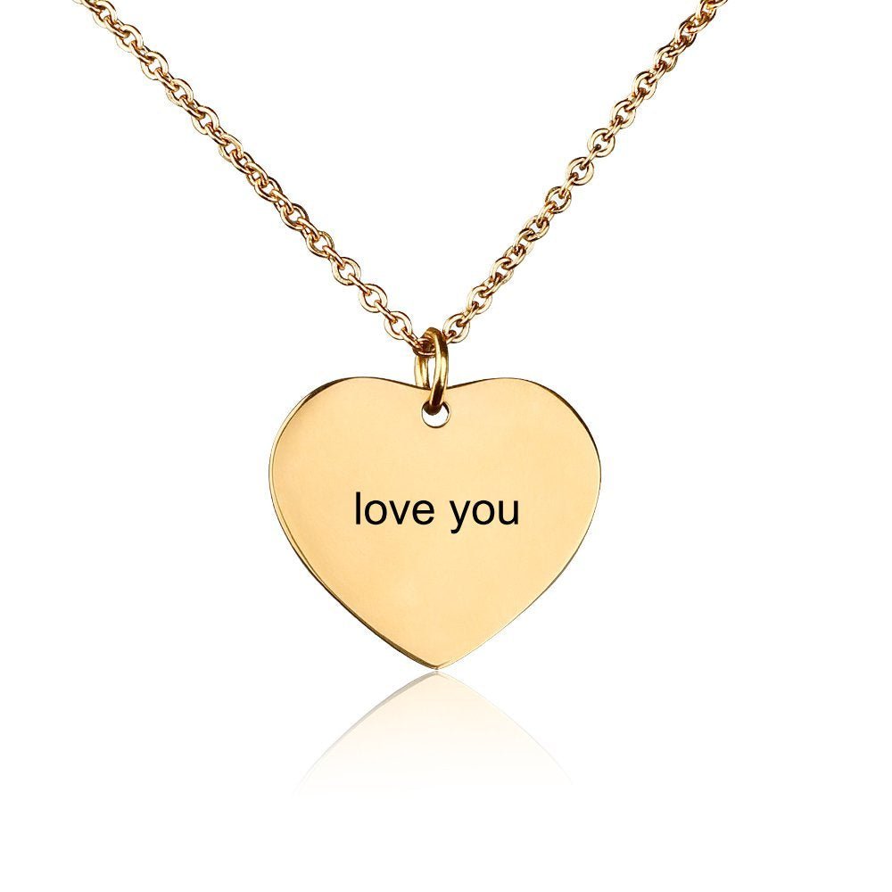 WEPRINTMENecklaceCustom Text Heart - shaped Necklace