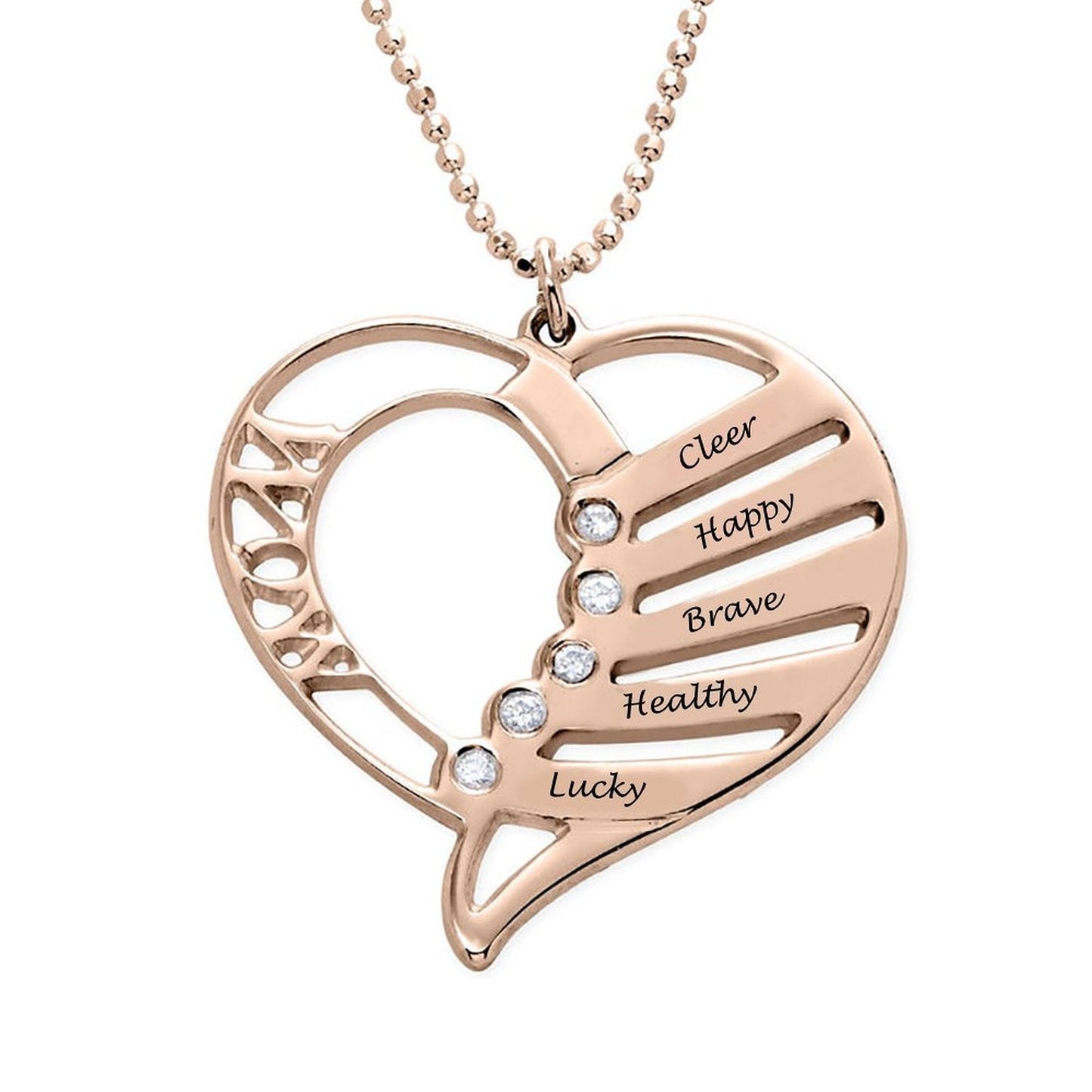 WEPRINTMENecklaceCustom Text Heart - shaped Necklace