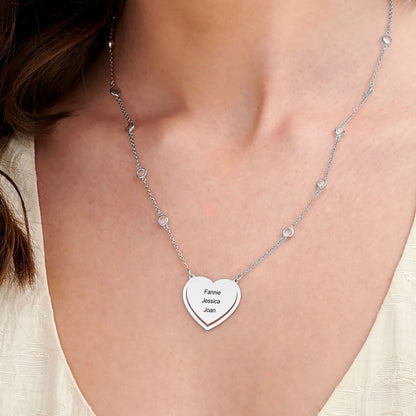 WEPRINTMENecklaceCustom Text Heart - shaped Necklace