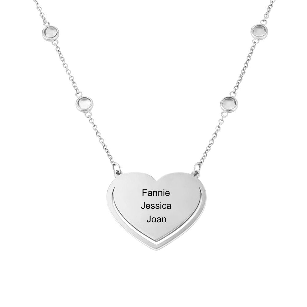 WEPRINTMENecklaceCustom Text Heart - shaped Necklace