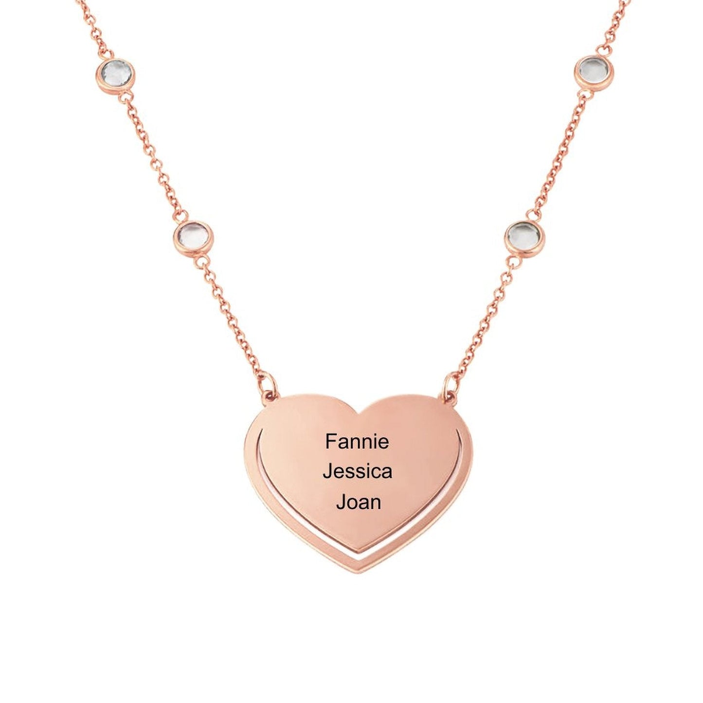 WEPRINTMENecklaceCustom Text Heart - shaped Necklace