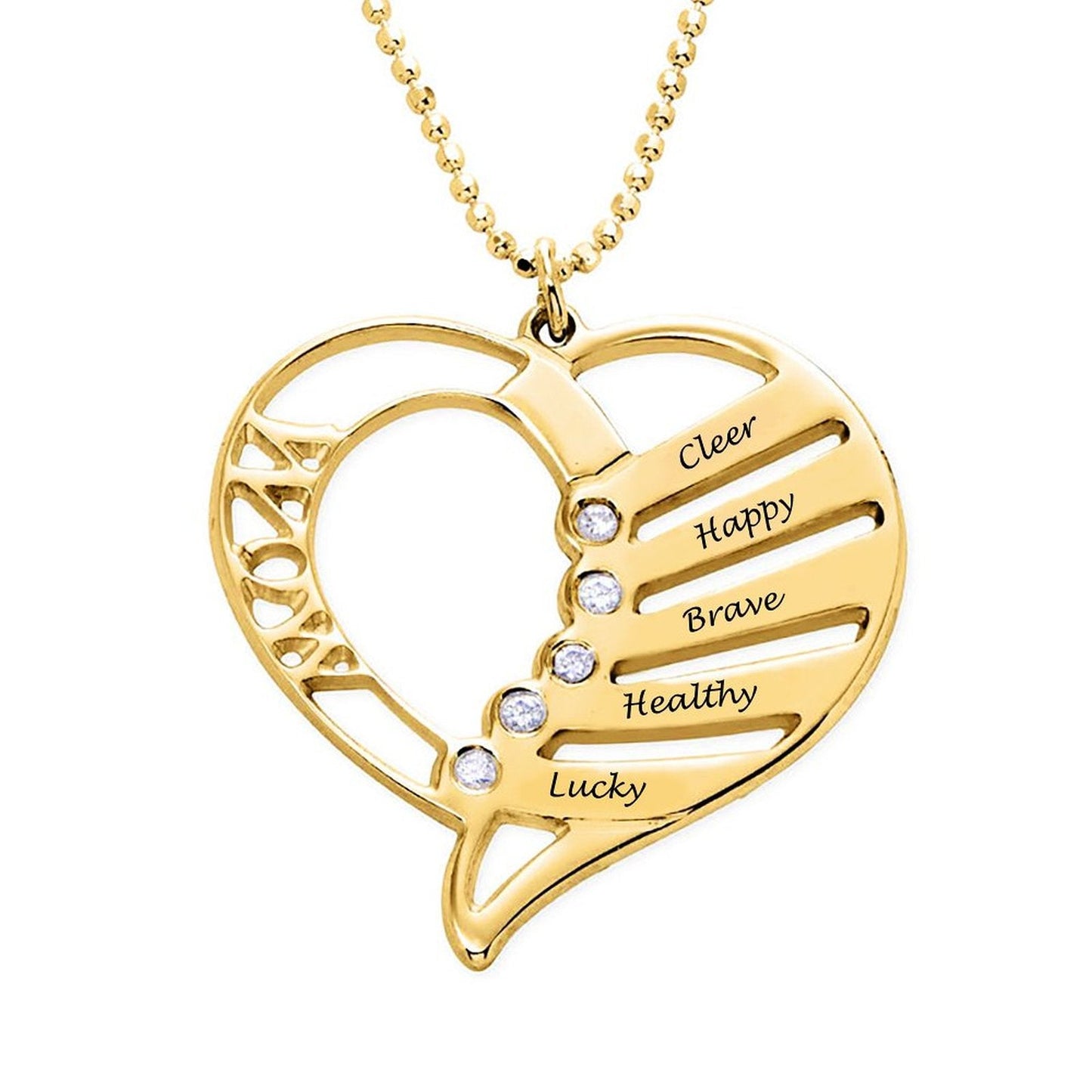 WEPRINTMENecklaceCustom Text Heart - shaped Necklace