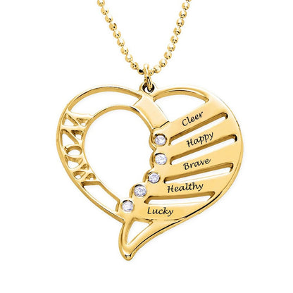 WEPRINTMENecklaceCustom Text Heart - shaped Necklace