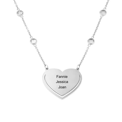 WEPRINTMENecklaceCustom Text Heart - shaped Necklace