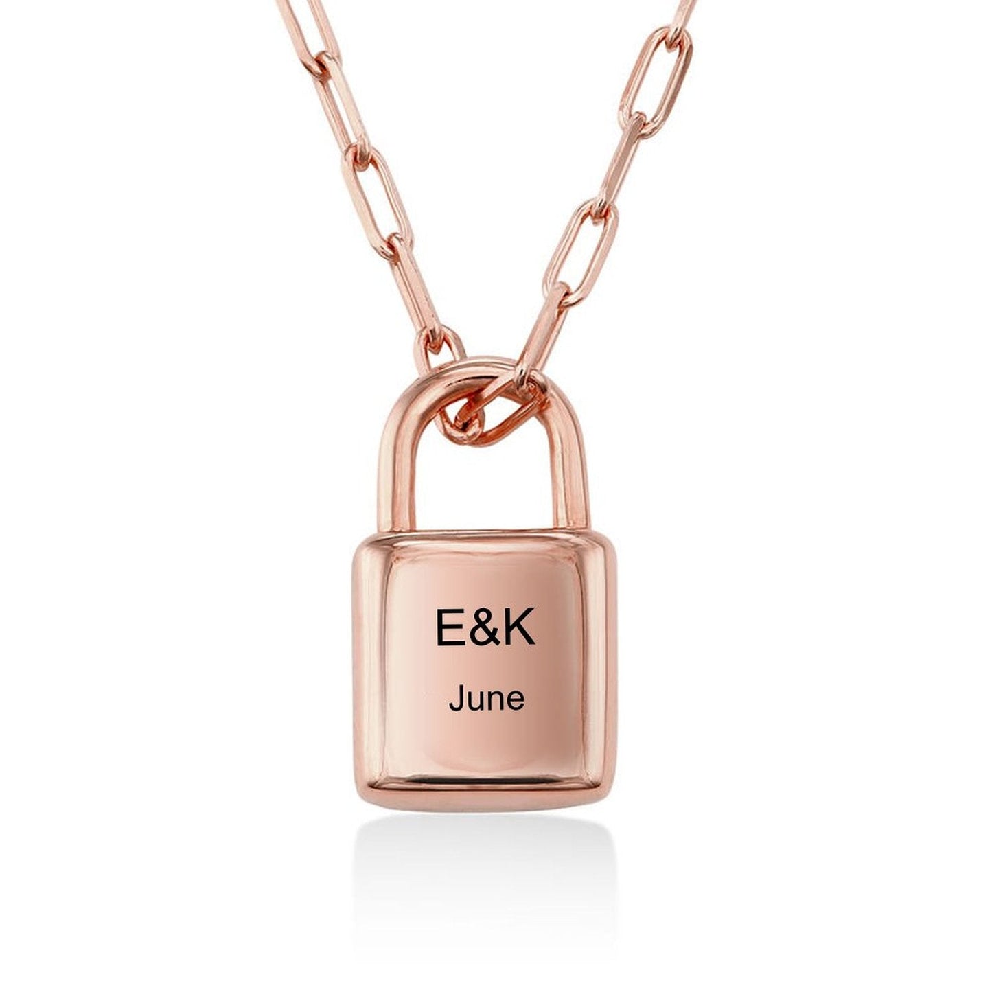 WEPRINTMENecklaceCustom Text Lock Necklace
