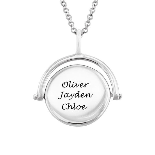 WEPRINTMENecklaceCustom Text Rotary Carving Necklace