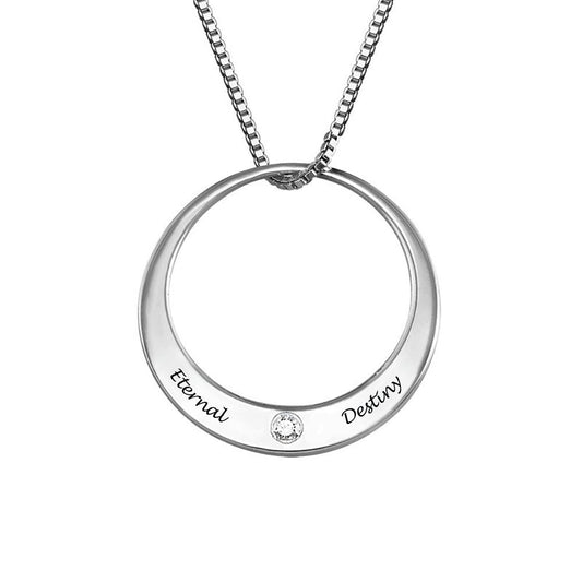 WEPRINTMENecklaceCustom Text Round Necklace
