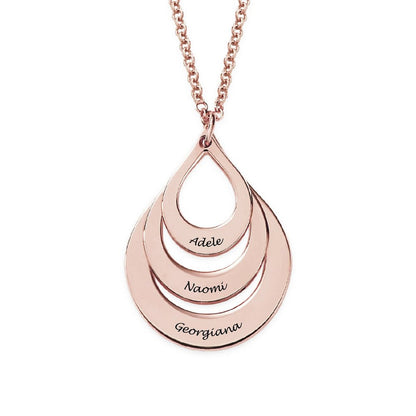 WEPRINTMENecklaceCustom Text Three Drops Necklace