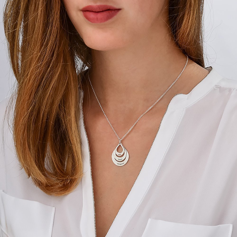 WEPRINTMENecklaceCustom Text Three Drops Necklace