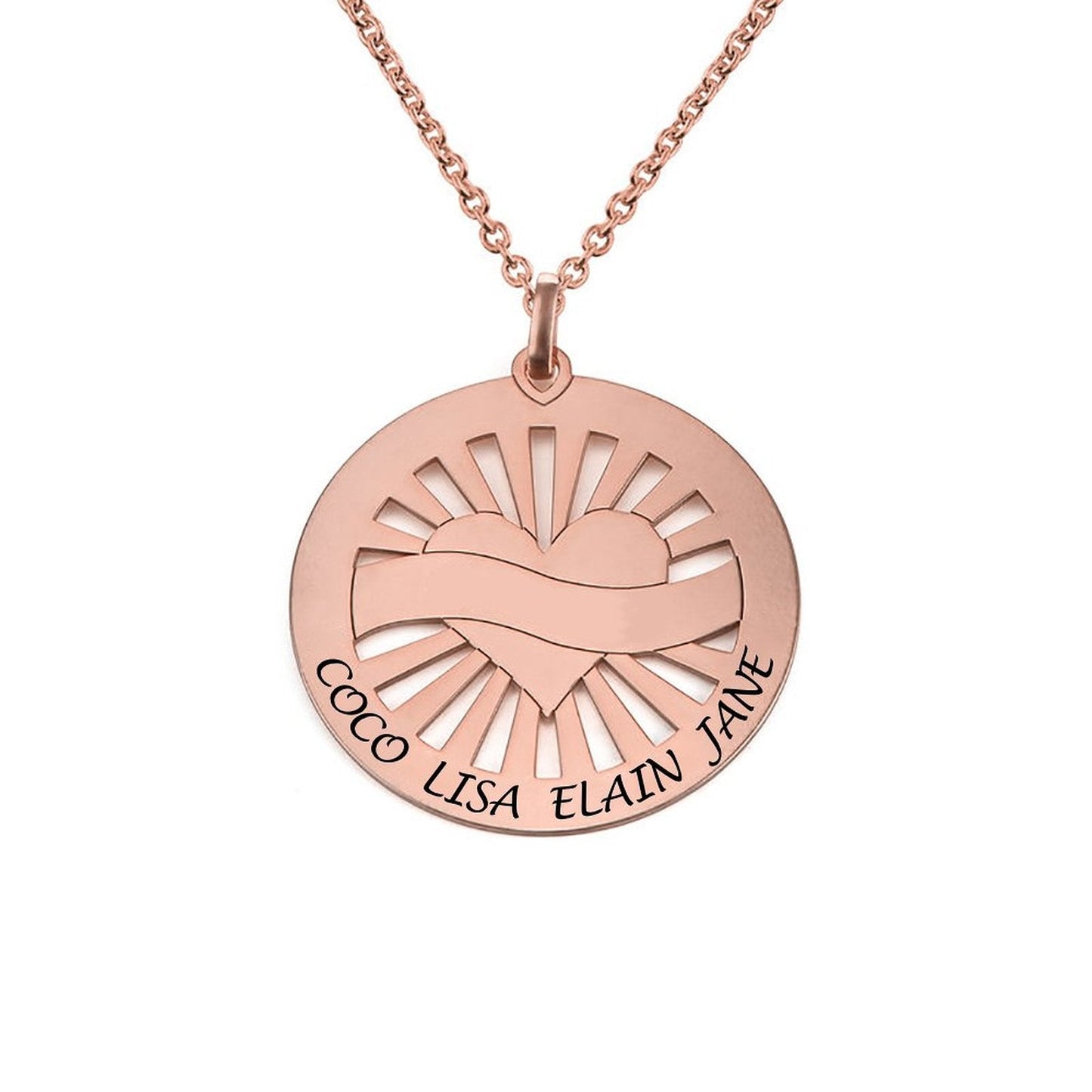 WEPRINTMENecklaceCustom Text Wafer Love Necklace