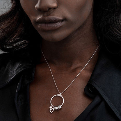 WEPRINTMENecklaceCustom Texts Heart Shaped Ball Necklace