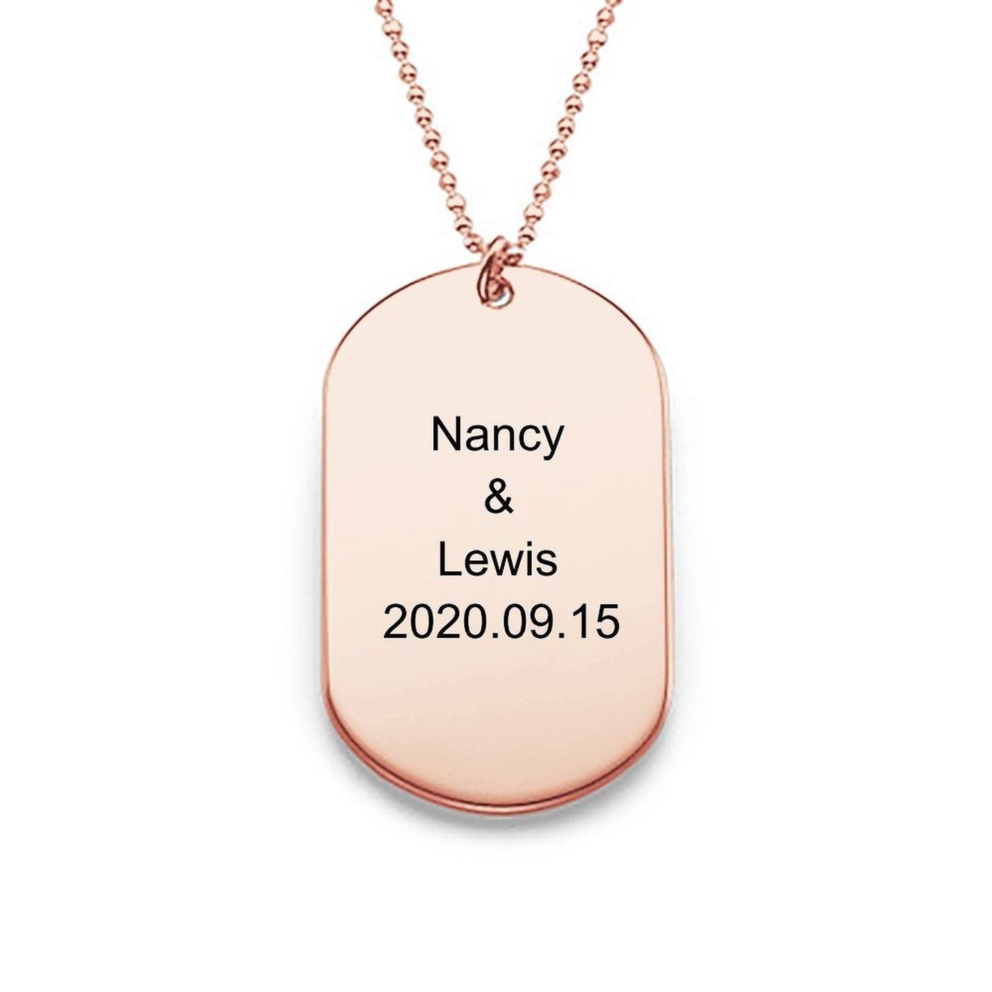 WEPRINTMENecklaceCustom Texts Nameplate Necklace