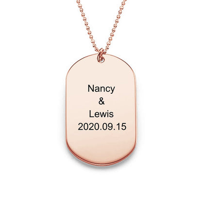 WEPRINTMENecklaceCustom Texts Nameplate Necklace