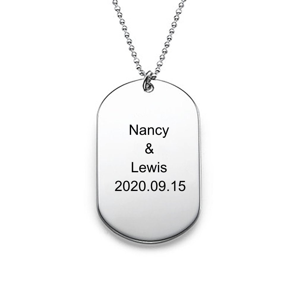 WEPRINTMENecklaceCustom Texts Nameplate Necklace