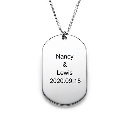 WEPRINTMENecklaceCustom Texts Nameplate Necklace