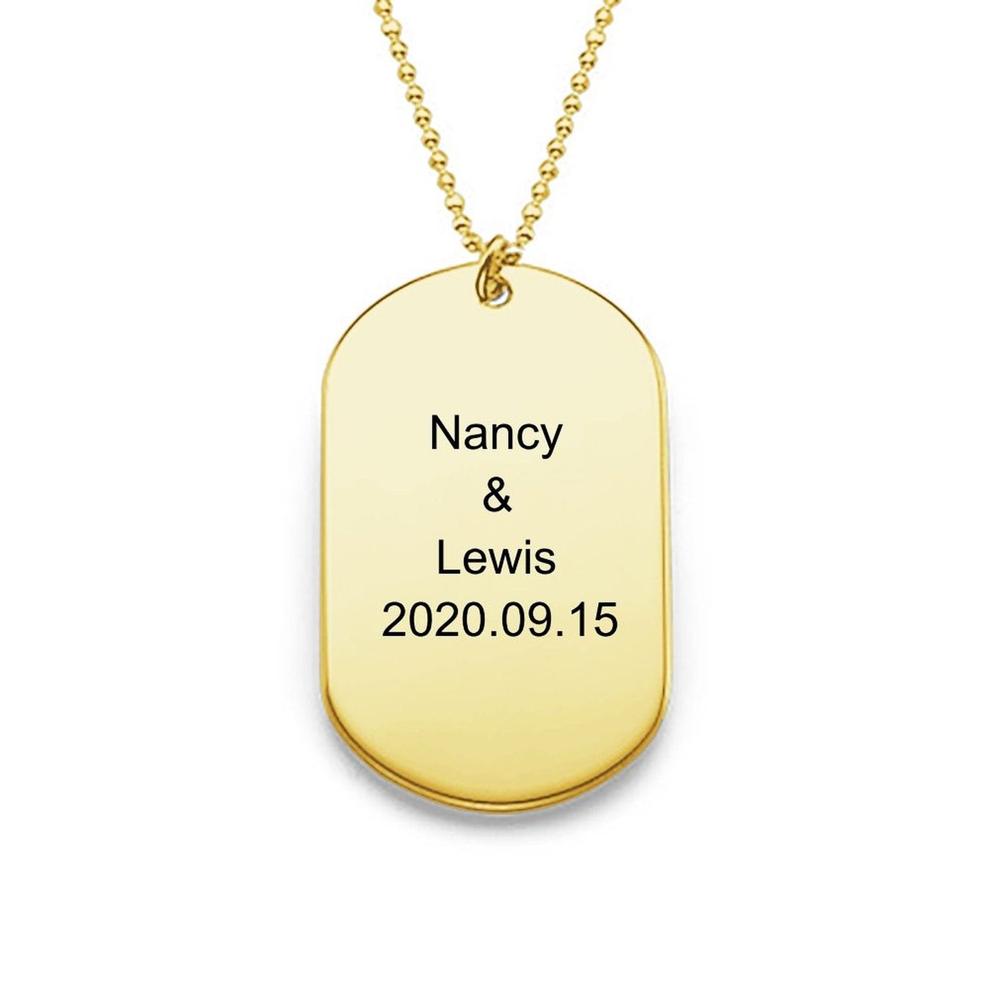 WEPRINTMENecklaceCustom Texts Nameplate Necklace
